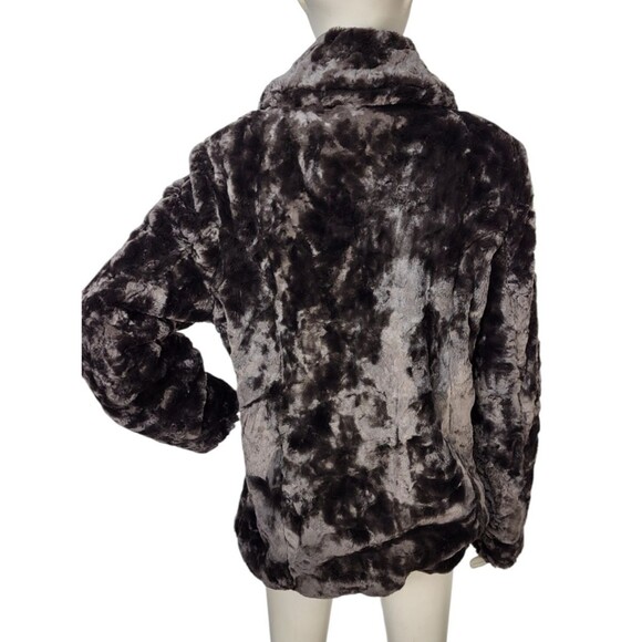 Vintage 90s Y2K Coldwater Creek Faux Fur Teddy Bear Mob Wife Coat Size Small NEW - Picture 10 of 12